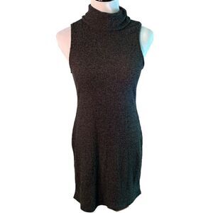 Tobi Gray Sleeveless Turtleneck Sweater Dress Sz L